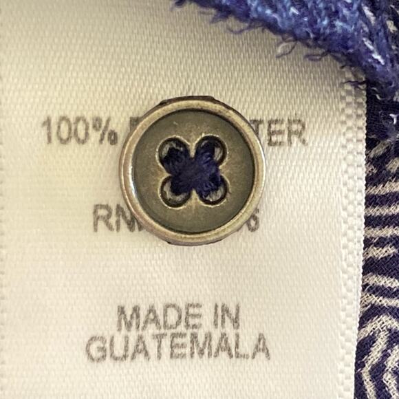 Mix by 41 Hawthorn Elephant Print Navy Top Novelty Print Boho Contemporary MED - Picture 8 of 9